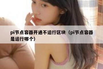 pi节点容器开通不运行区块（pi节点容器是运行哪个）