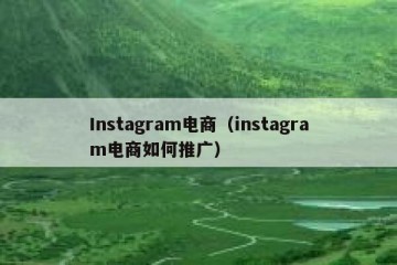 Instagram电商（instagram电商如何推广）