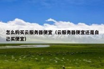 怎么购买云服务器便宜（云服务器便宜还是自己买便宜）