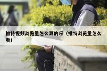 推特视频浏览量怎么算的呀（推特浏览量怎么看）