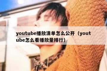 youtube播放清单怎么公开（youtube怎么看播放量排行）