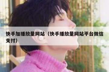 快手加播放量网站（快手播放量网站平台微信支付）