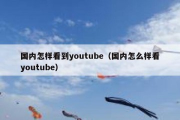 国内怎样看到youtube（国内怎么样看youtube）
