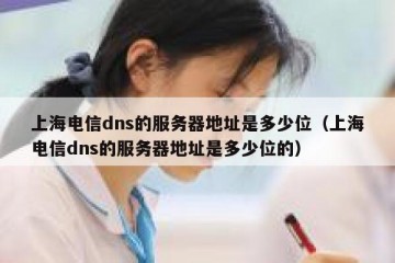 上海电信dns的服务器地址是多少位（上海电信dns的服务器地址是多少位的）