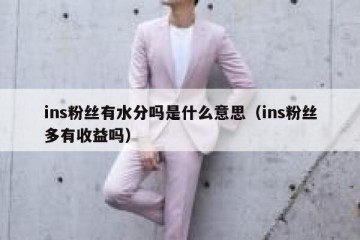 ins粉丝有水分吗是什么意思（ins粉丝多有收益吗）
