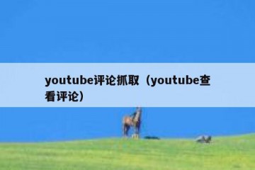 youtube评论抓取（youtube查看评论）