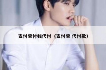 支付宝付钱代付（支付宝 代付款）