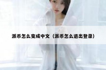 派币怎么变成中文（派币怎么退出登录）