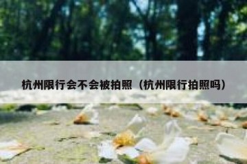 杭州限行会不会被拍照（杭州限行拍照吗）