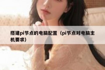 搭建pi节点的电脑配置(pi节点对电脑主机要求)