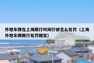 外地车牌在上海限行时间行驶怎么处罚（上海外地车牌限行处罚规定）
