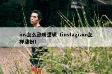 ins怎么涨粉逻辑（instagram怎样涨粉）
