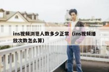 ins视频浏览人数多少正常（ins视频播放次数怎么算）