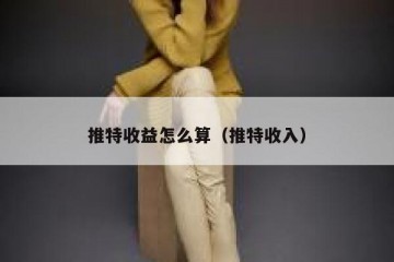 推特收益怎么算（推特收入）