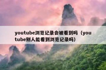 youtube浏览记录会被看到吗（youtube别人能看到浏览记录吗）