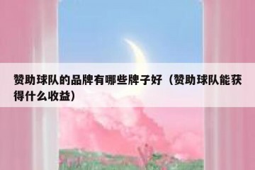 赞助球队的品牌有哪些牌子好（赞助球队能获得什么收益）