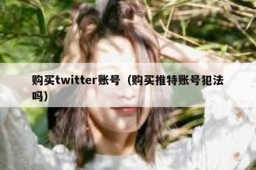 购买twitter账号（购买推特账号犯法吗）