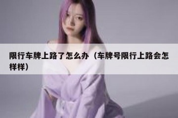 限行车牌上路了怎么办（车牌号限行上路会怎样样）