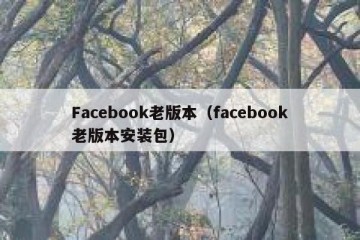 Facebook老版本（facebook老版本安装包）