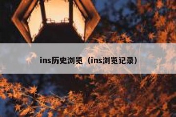 ins历史浏览（ins浏览记录）