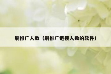 刷推广人数（刷推广链接人数的软件）
