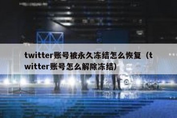 twitter账号被永久冻结怎么恢复（twitter账号怎么解除冻结）