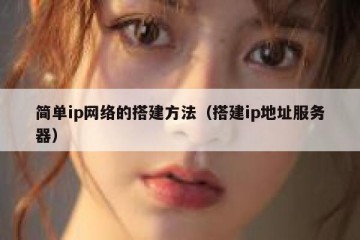 简单ip网络的搭建方法（搭建ip地址服务器）