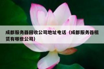 成都服务器回收公司地址电话（成都服务器租赁有哪些公司）