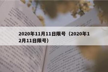 2020年11月11日限号（2020年12月11日限号）