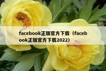 facebook正版官方下载（facebook正版官方下载2022）