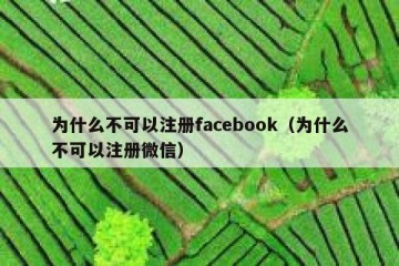 为什么不可以注册facebook（为什么不可以注册微信）