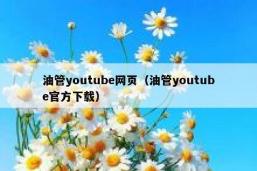 油管youtube网页（油管youtube官方下载）
