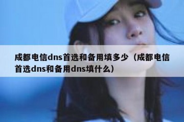 成都电信dns首选和备用填多少（成都电信首选dns和备用dns填什么）