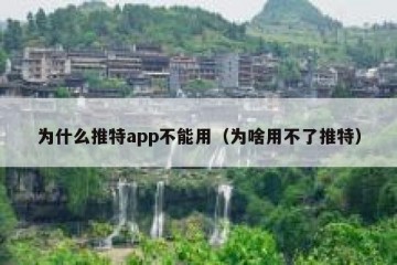 为什么推特app不能用（为啥用不了推特）