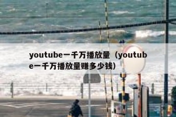 youtube一千万播放量（youtube一千万播放量赚多少钱）
