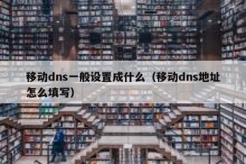移动dns一般设置成什么（移动dns地址怎么填写）