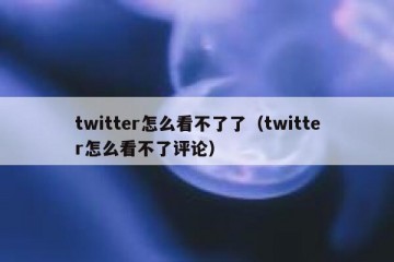 twitter怎么看不了了（twitter怎么看不了评论）