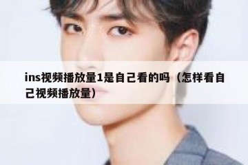 ins视频播放量1是自己看的吗（怎样看自己视频播放量）