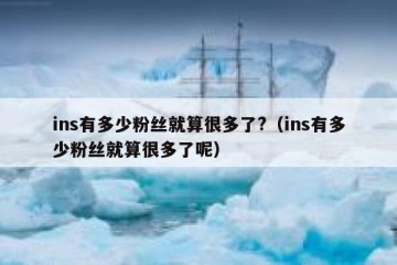 ins有多少粉丝就算很多了?（ins有多少粉丝就算很多了呢）