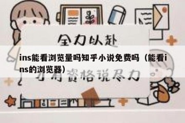 ins能看浏览量吗知乎小说免费吗（能看ins的浏览器）