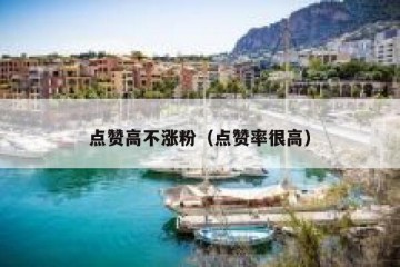 点赞高不涨粉（点赞率很高）