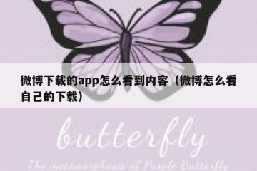 微博下载的app怎么看到内容（微博怎么看自己的下载）