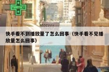 快手看不到播放量了怎么回事（快手看不见播放量怎么回事）