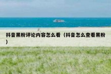 抖音黑粉评论内容怎么看（抖音怎么查看黑粉）