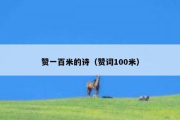 赞一百米的诗（赞词100米）