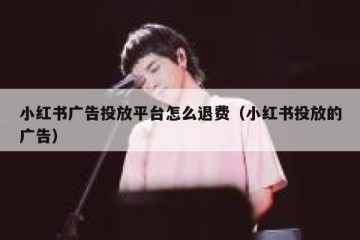 小红书广告投放平台怎么退费（小红书投放的广告）