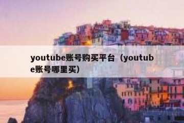 youtube账号购买平台（youtube账号哪里买）