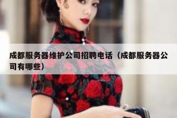 成都服务器维护公司招聘电话（成都服务器公司有哪些）