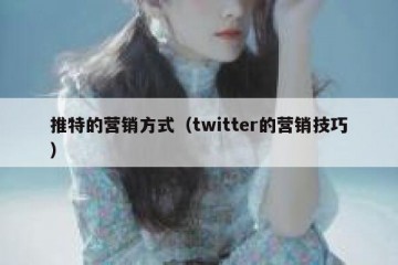 推特的营销方式（twitter的营销技巧）