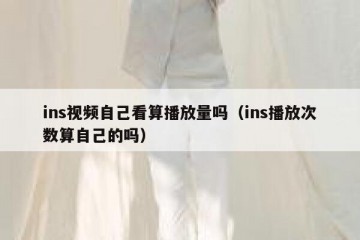 ins视频自己看算播放量吗（ins播放次数算自己的吗）
